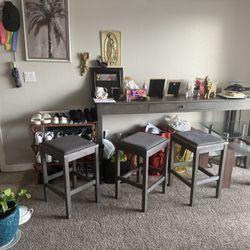 Bar table Set With Stools 4 Piece 