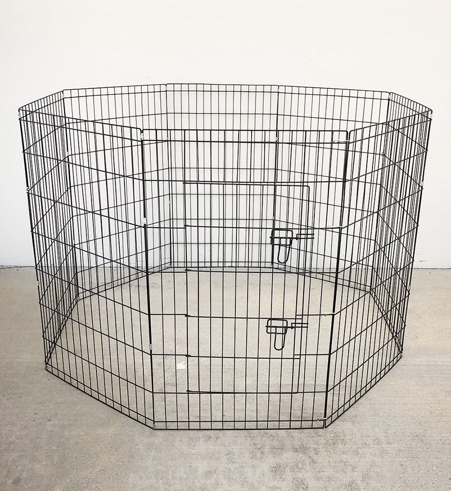 New in box $45 Foldable 42” Tall x 24” Wide x 8-Panel Pet Playpen Dog Crate Metal Fence Exercise Cage Play Pen