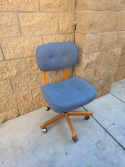 Vintage Tufted Office Chair on Casters