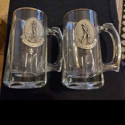 2 Vintage Pewter Mugs