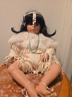 Native American fine porcelain doll