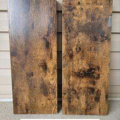 2 Wooden Rustic Brown Wall Mounted Floating Shelves Home Decor ($7.50 Each)