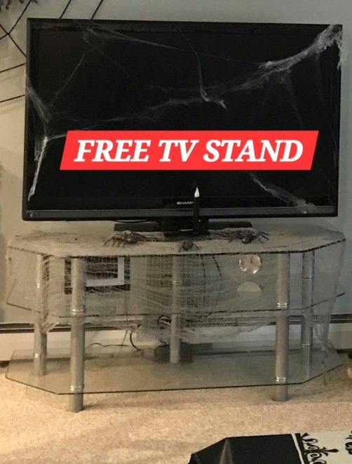 FREE glass TV Stand