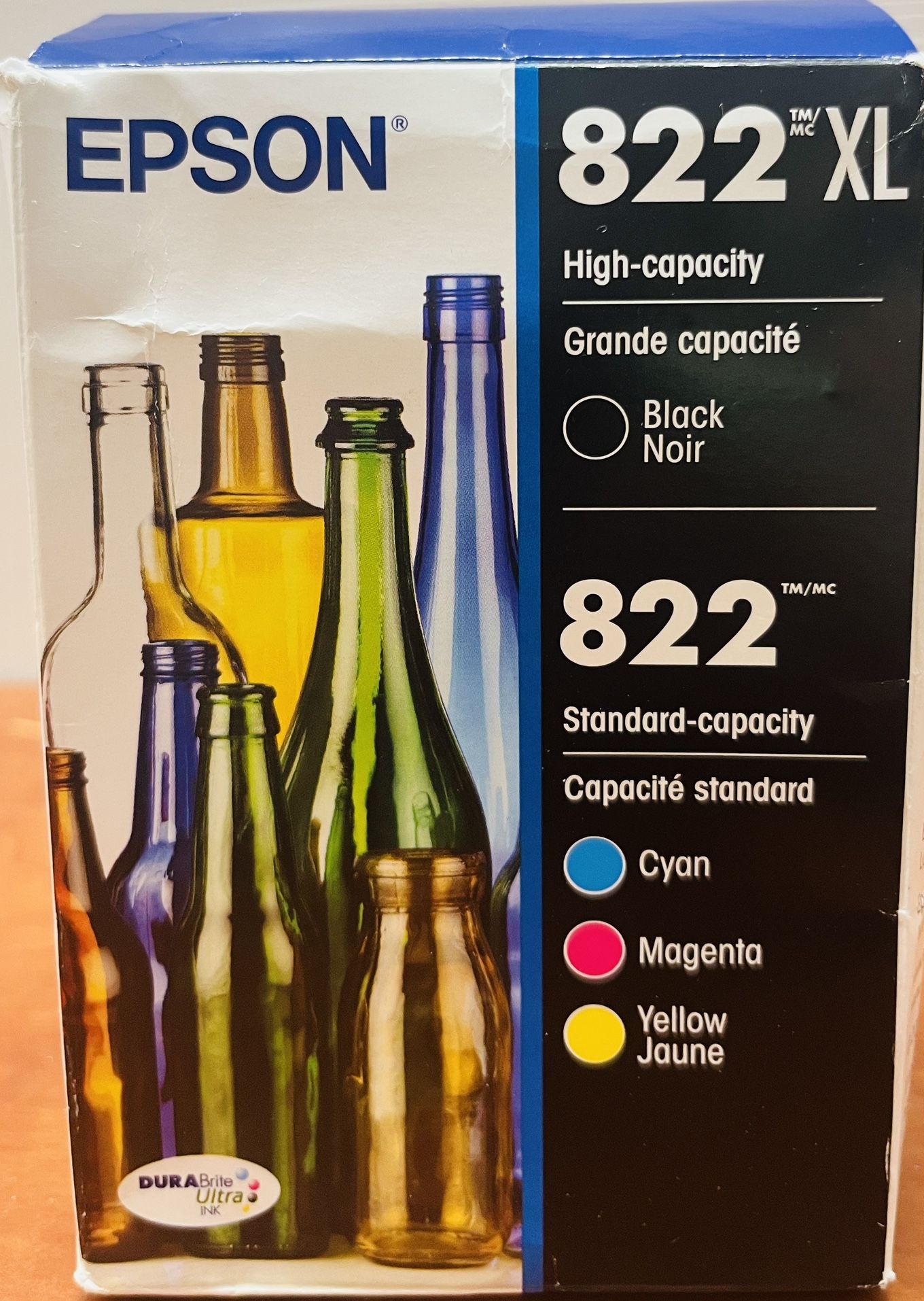 Epson 822 Ink – 3 New Sealed Cartridges