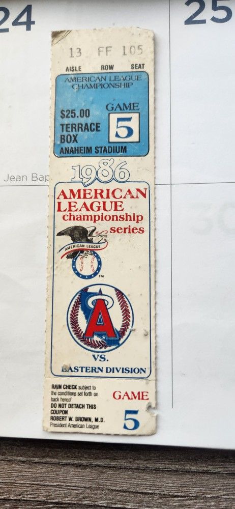 ANGELS VS REDSOX 1986 ALCS GAME 5