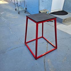 JFIT 30in Heavy-Duty Steel Plyometric Jump Box featuring a red powder-coated frame & non-slip feet
