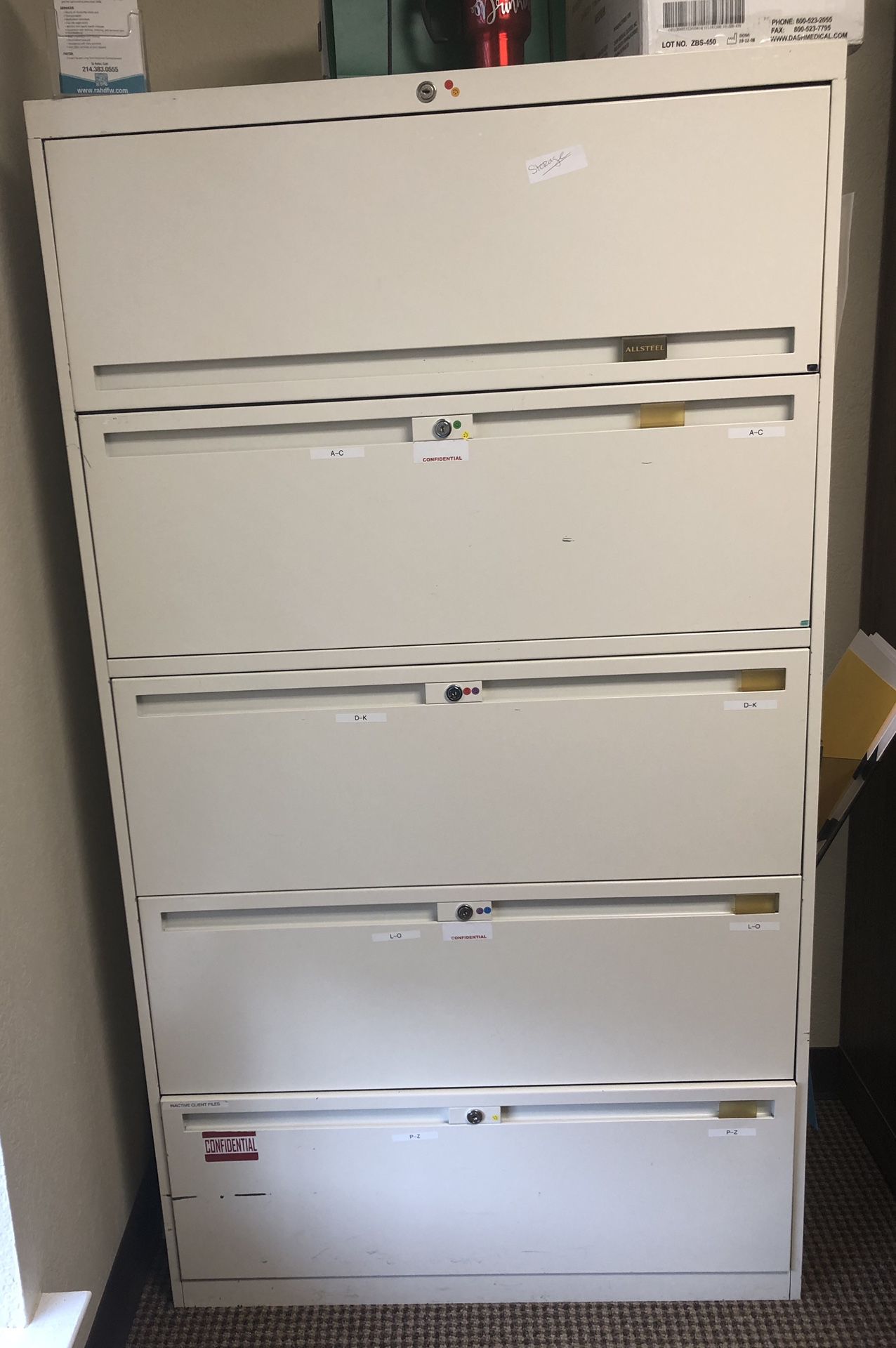 Large office filing cabinet for sale