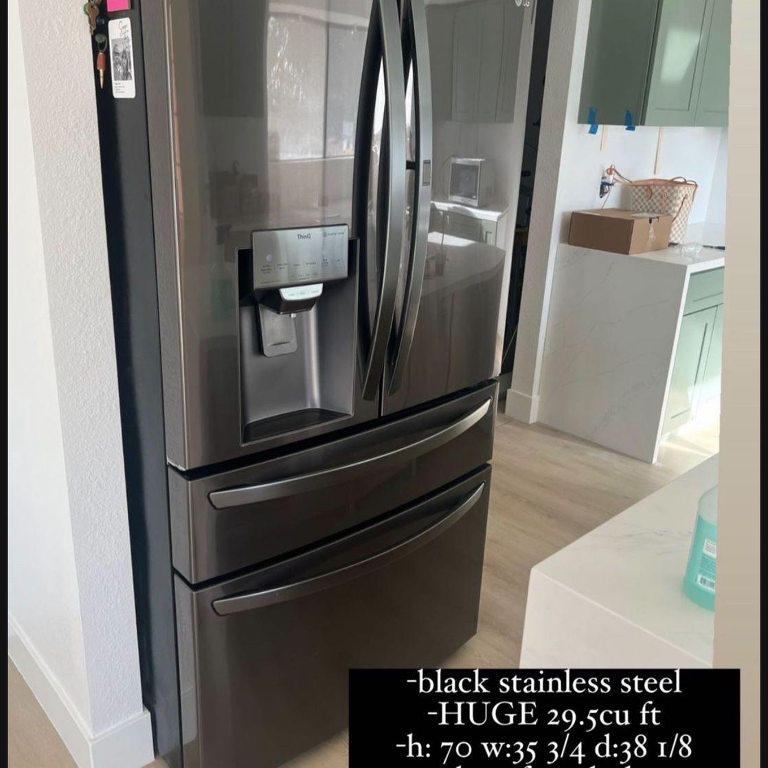 LG Black Stainless Steel Refrigerator 