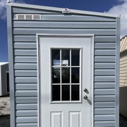 6x8 Riviera Shed (Azure Blue/Azure blue/Galvalume)