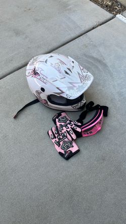 Helmet and gloves