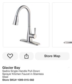 Glacier Bay Sadira Pull-Down Kitchen Faucet Stainless Steel