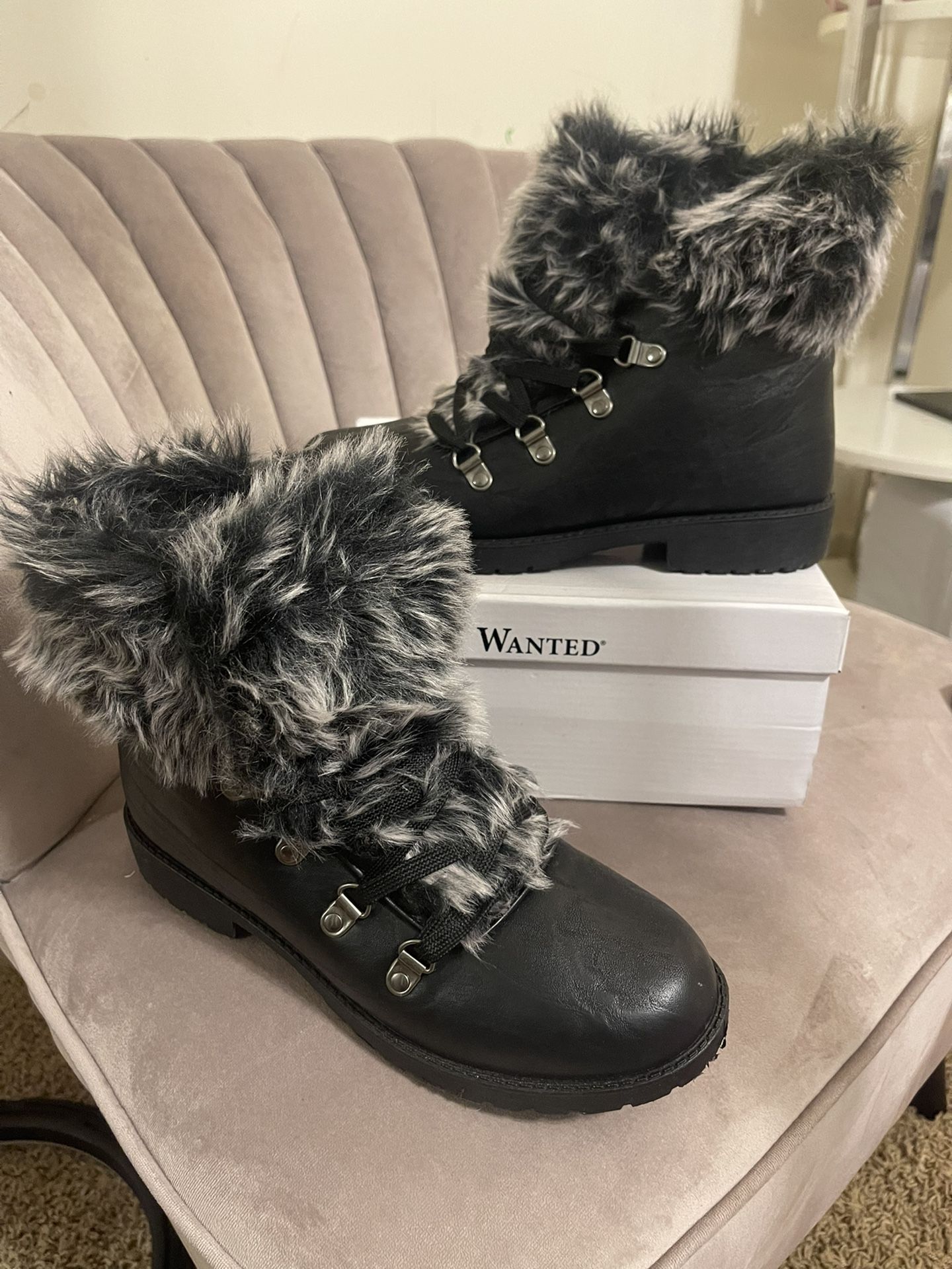 Fur Boots (size 8)