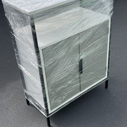 Storage Cabinet with Open Shelf