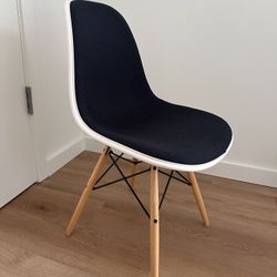 Herman Miller Eames Upholstered Molded Plastic Side Chair