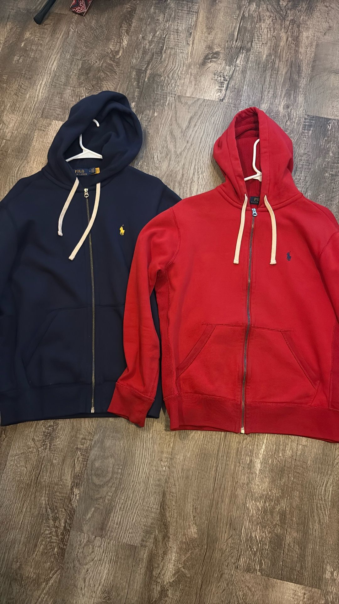 Polo Hoodies Red & Navy Size M
