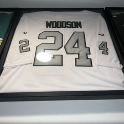 Charles Woodson Oakland Raiders NFL Stitched Jersey + Display Case