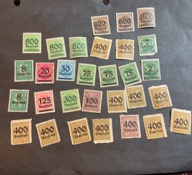Germany 1923 Overprint Stamps  Lot of 30