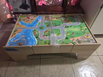 Wooden train table