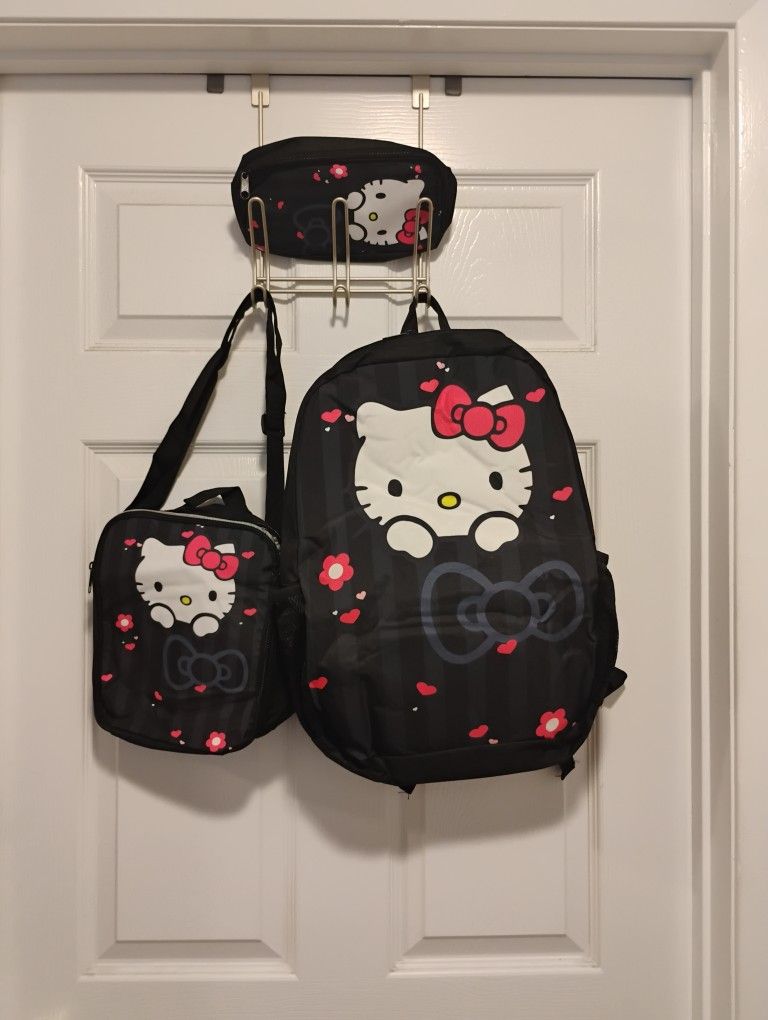 3 - PC hello kitty backpack set