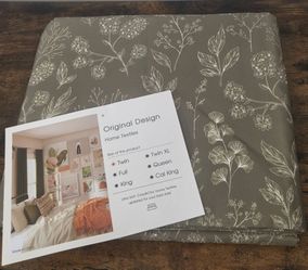 Twin Duvet Cover Olive Green New