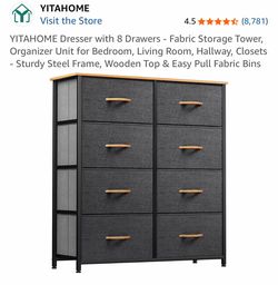 Fabric foldable dresser