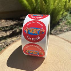 CUSTOM BOPP LABELS FOR BUSINESS advertising Cups Drinks Hydro Flasks Cosmetics Party Goody Bags