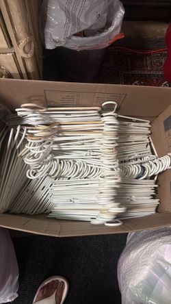 150 plus mostly WHITE HANGERS