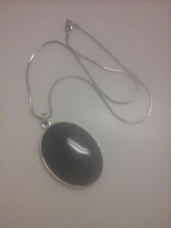 Siver necklace and pendant