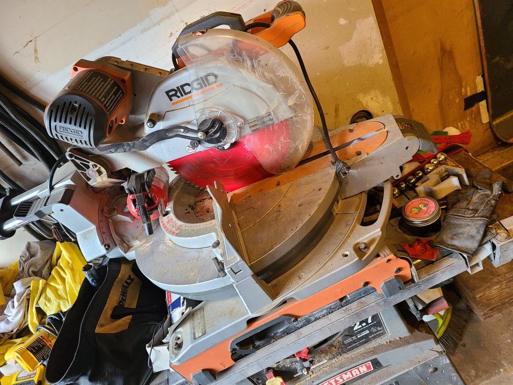 Ridgid Ms1290lza 12" Dual Bevel Sliding Compound Miter Saw