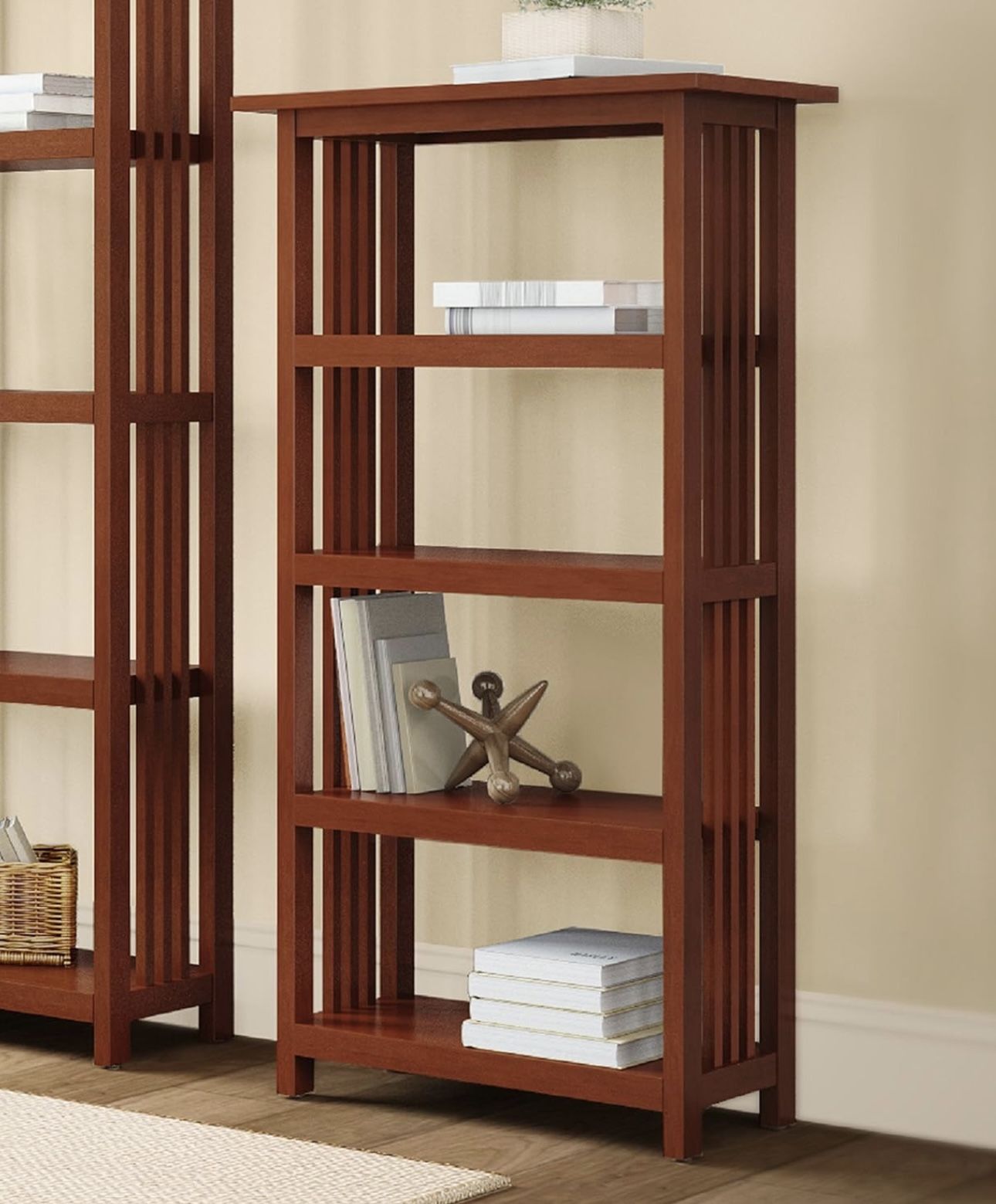Bolton Furniture Mission 60" Bookcase, Cherry