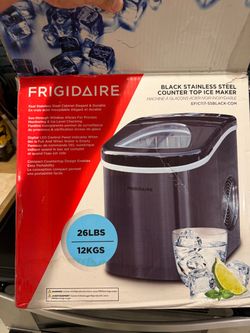 Frigidaire Black Stainless Steel Countertop Ice Maker