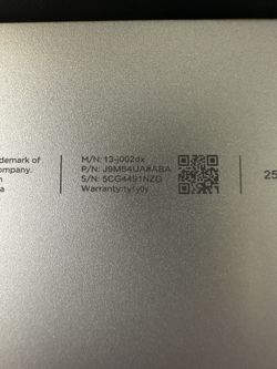 HP Envy Model 13-j002DX