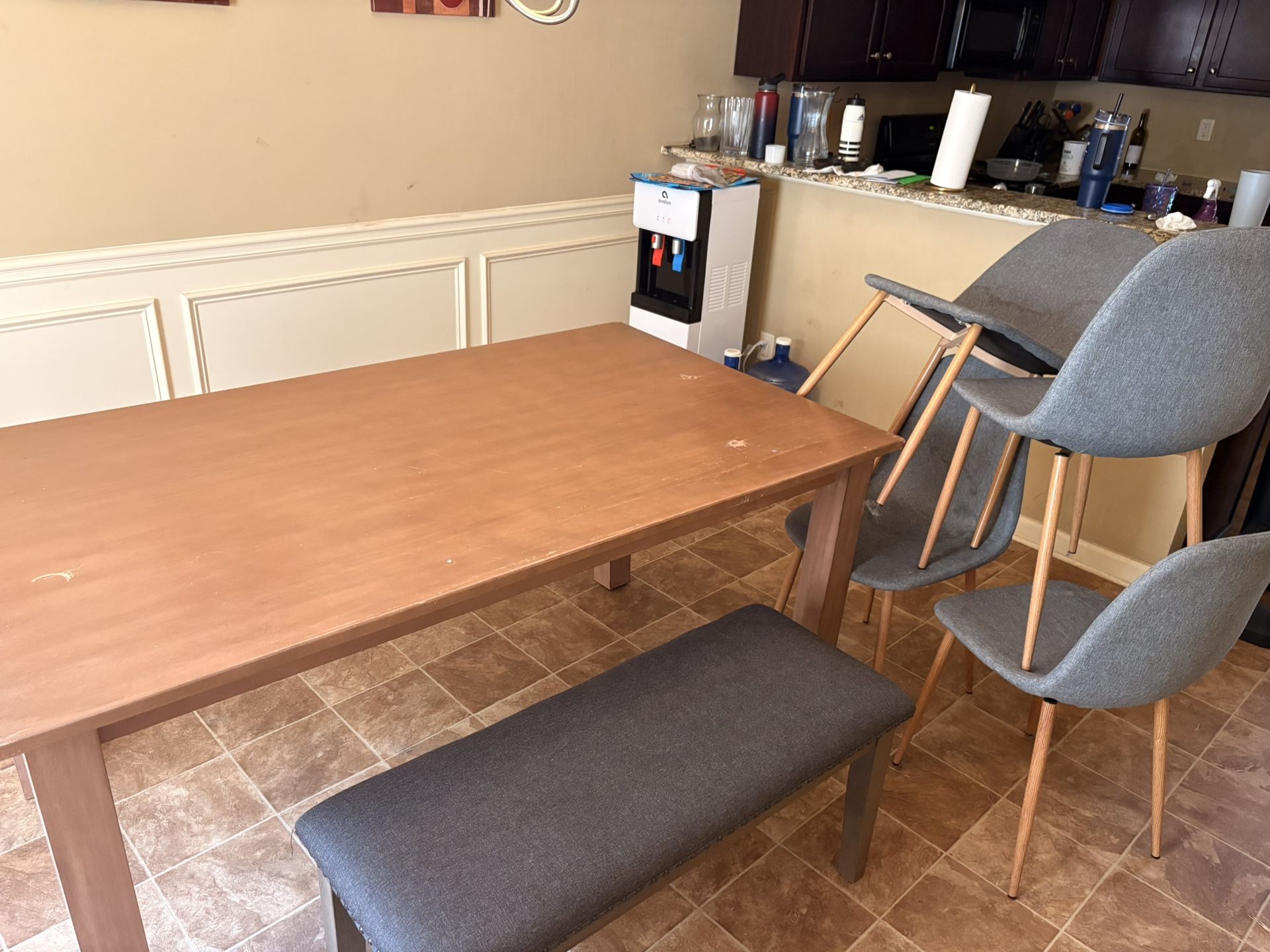DINING TABLE +Chairs & Bench -price Negotiation