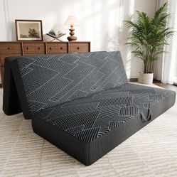 Tri Folding Mattress Queen Size -6 Inch, 78"x58"x6"