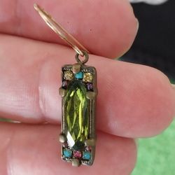 Peridot And Turquoise Earrings