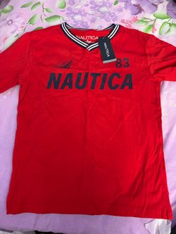 Nautica Red Graphic T-Shirt with Tags