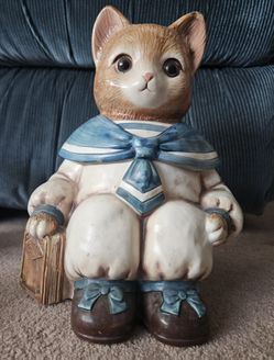Vintage Milton Sailor Cat Cookie Jar