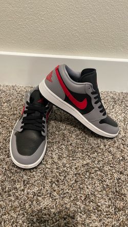 Authentic Air Jordan 1 Low Black/Gray/Red Women's Size 8 (EU 39)