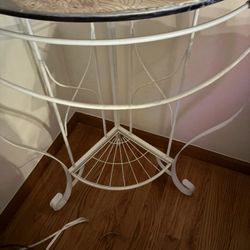 White Wash Corner Shelf