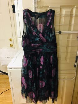 Purple BANANA REPUBLIC flower print dress
