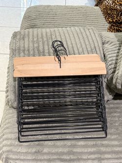 Multi-Layer Pants Hangers with Wood Top Bar