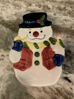 Snowman Dish 