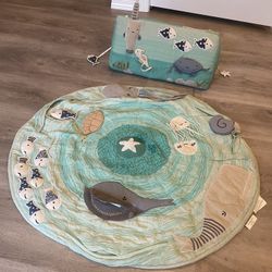 Crate and Barrel Ocean Tummy Time Toy And Activity Playmat 