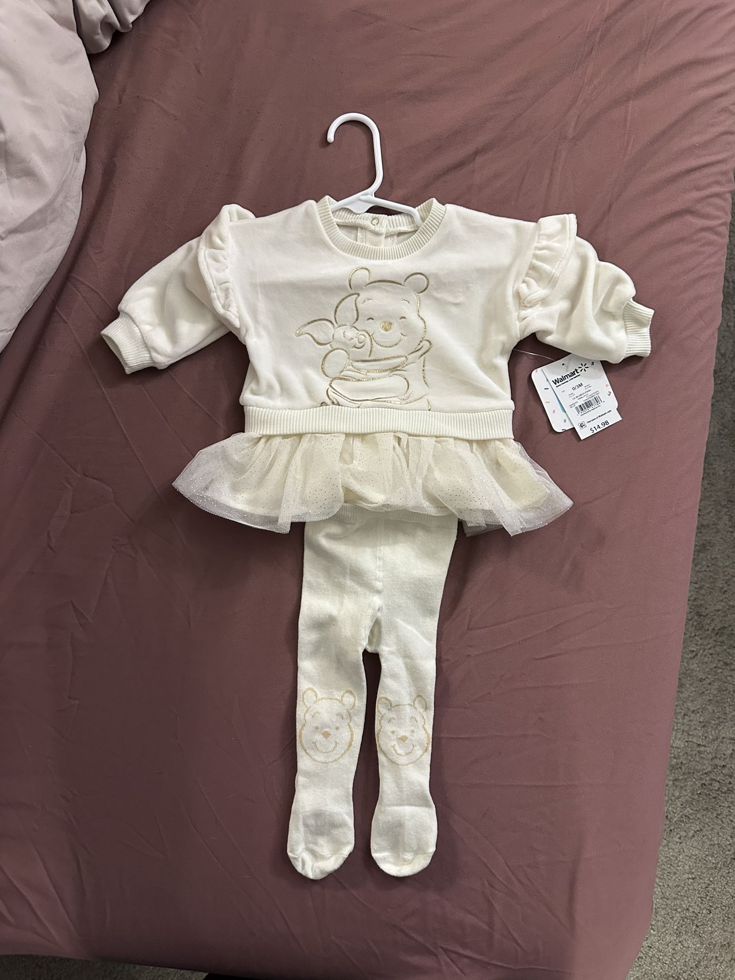 Disney Dress And Tights Size 0-3mo.