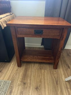 Perfect condition Restoration  Hardware Mission side table/nightstand with cedar lined drawer