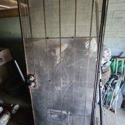 36 in. x 80 in. Universal Black Surface Mount Steel Security Door