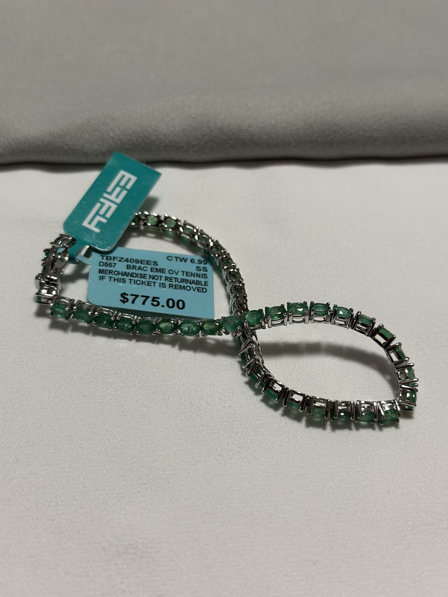 Effy 925 Sterling Silver Emerald Tennis Bracelet, 6.99 TCW – 7.5