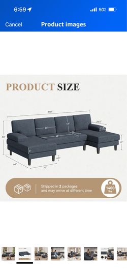 U shape sectional