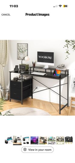 Desk with PC stand