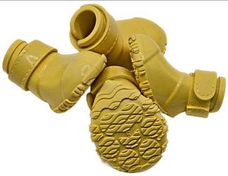 YOULY Rubber Rainboots for Dogs, Small, Yellow Unisex New